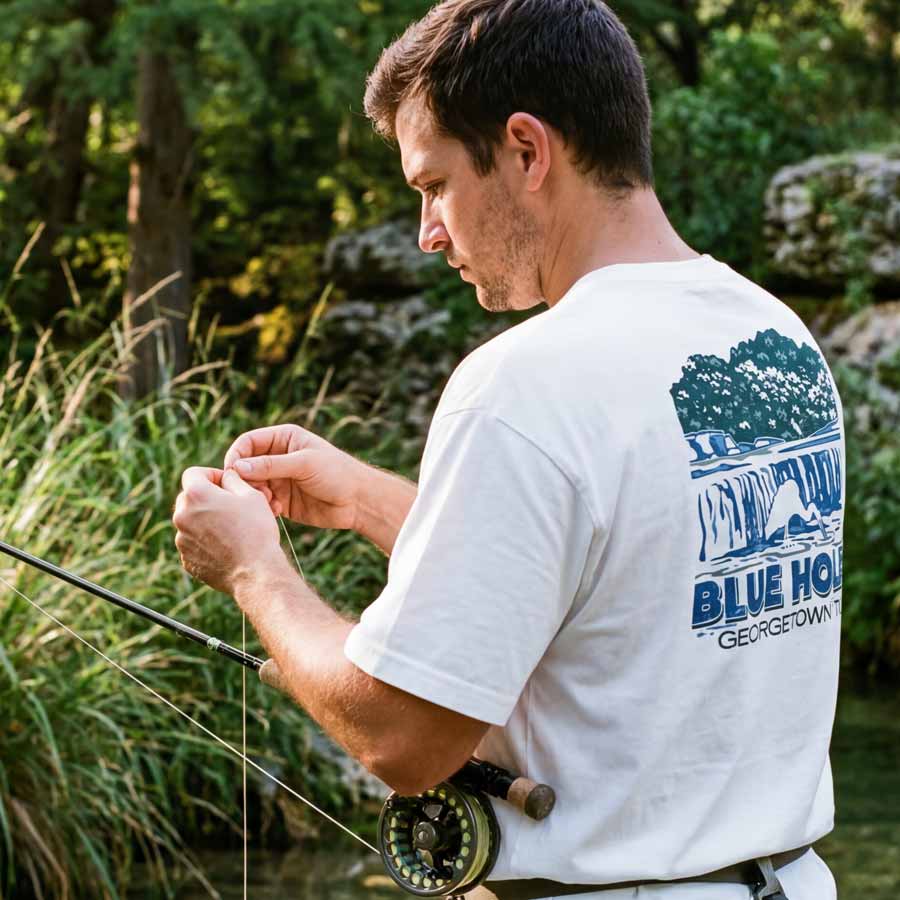 Blue Hole Georgetown TX graphic tee - Lost Draw Provisions Central Texas apparel