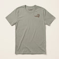 Cold Water Club Tee in Thyme green with small Lost Draw Provisions fish logo on front left chest.