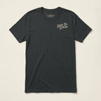 Front of the Giddy Up, Y'all Jersey Tee in Dark Grey with a small distressed cream-colored chest graphic.