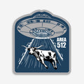 Area 512 Austin Area UFO Vinyl Sticker