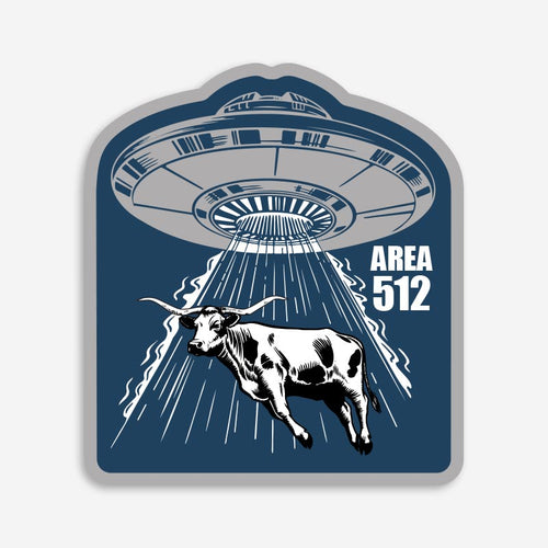 Area 512 Austin Area UFO Vinyl Sticker