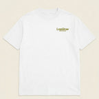 front flat lay of GTX Ranger Georgetown Texas graphic tee oversized white heavyweight t-shirt Lost Draw Provisions