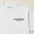Lost Draw Provisions River Flag t-shirt fishing design flat lay front closeup