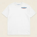 Lost Draw Provisions River Flag t-shirt fishing design flat lay front