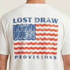 Heavyweight oversized Texas fishing t-shirt red white blue graphic tee back