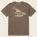 Flatlay of roadrunner graphic on Georgetown Texas t-shirt by Lost Draw Provisions