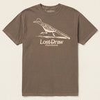Flatlay of roadrunner graphic on Georgetown Texas t-shirt by Lost Draw Provisions