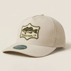 Beige cap with fish emblem and 'Georgetown, TX' text on a beige background